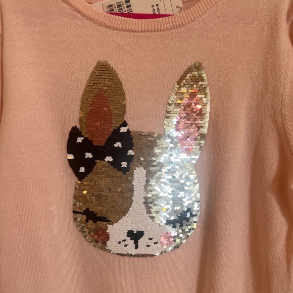 H&M Girls Color Changing Sequin Bunny Top Sz. 8/10 NWT - Picture 2 of 6
